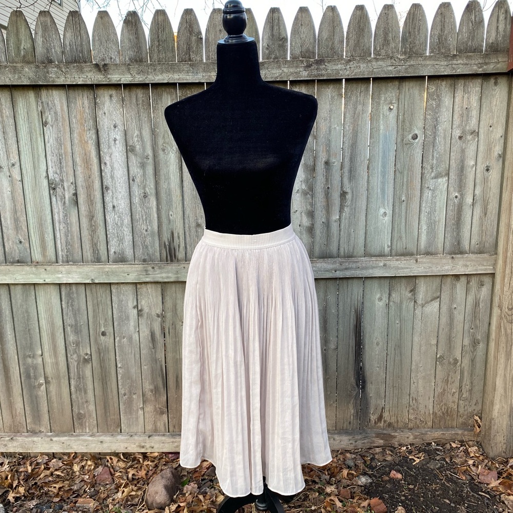 H&M Light Beige Midi Skirt
